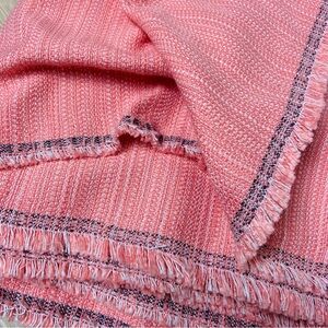 4+ Yards Vintage Pink Textured material. Upholstery?